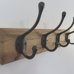 4 Hook Classic Vintage Antique Style Cast Iron Wall Mounted Coat Rack