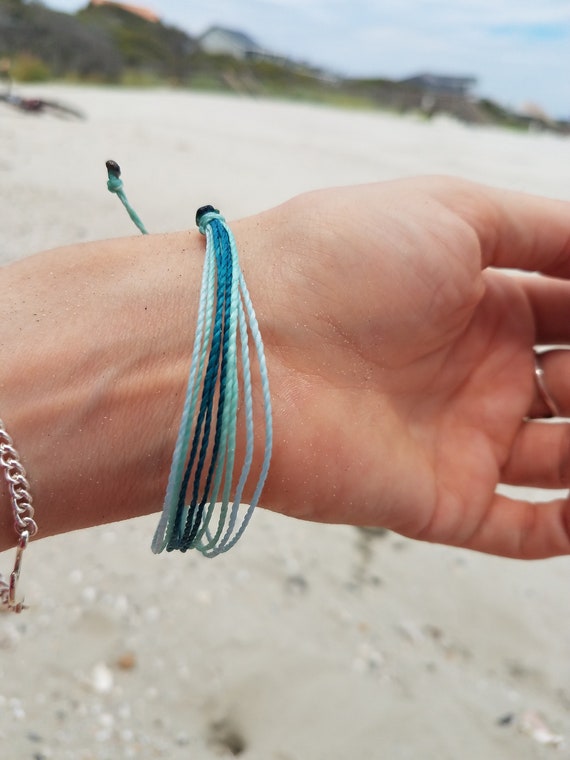 Waxed polyester shop cord bracelet