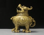 CABAYESTA Pure Copper Wangtian Censer Furnace Ornaments Incense Burner Retro Bronze Lucky Furnace Gift Copper Crafts Home Decorations.