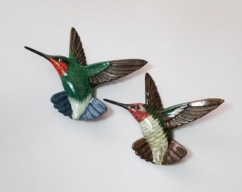 Hummingbird Refrigerator Magnets, 2 Pieces, Free Shipping (20424), Hummingbird Magnets, Bird Magnet, Magnetslady,pq