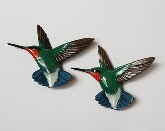 Hummingbird Refrigerator Magnets, 2 Pieces, Free Shipping (12823), Hummingbird Magnets, Bird Magnet, Magnetslady,pq