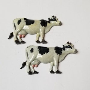 Cow Refrigerator Magnets, 2 Pieces, Free Shipping (54825), Holstein-Friesian Cow Magnets, Moo Cow Magnet, Magnetslady,pq
