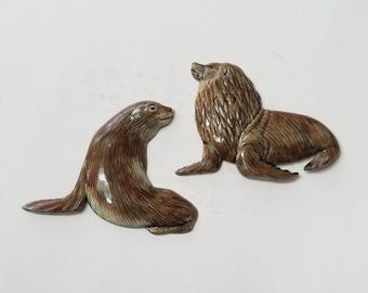 Sea Lion Refrigerator Magnets, 2 Pieces, Free Shipping (52525), Sea Lion Magnets, Sea Lion Magnet, Magnetslady,pq