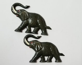 Elephant Refrigerator Magnets, 2 Pieces, Free Shipping (21224), Elephant Magnets, Gray Elephant Magnet, Magnetslady,pq