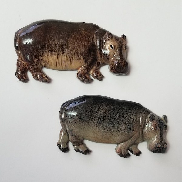Hippo Refrigerator Magnets, 2 Pieces, Free Shipping (24424), Hippo Magnets, Hippopotamus Magnet, Magnetslady,pq Anmpq