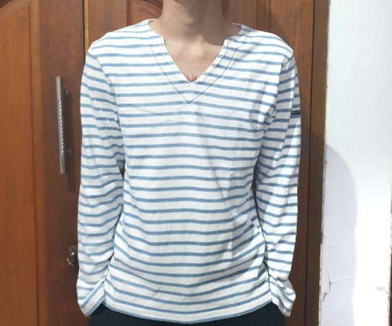 Vintage Blue Blue Japan Long Sleeve Tee Shirts