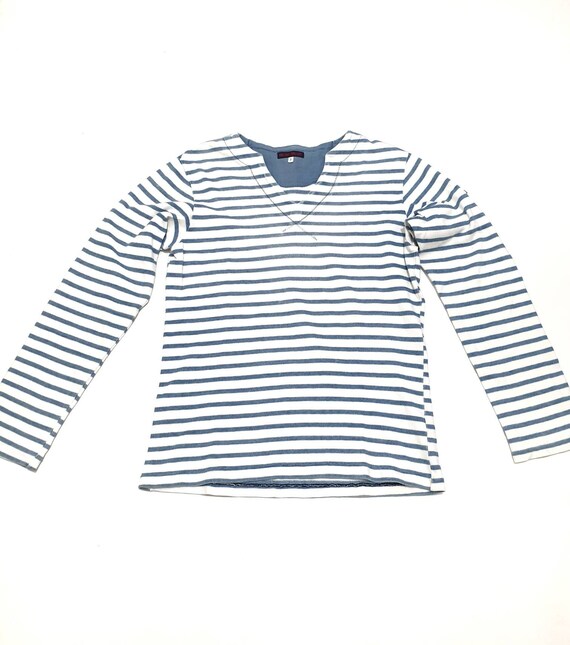 Vintage Blue Blue Japan Long Sleeve Tee Shirts - image 2