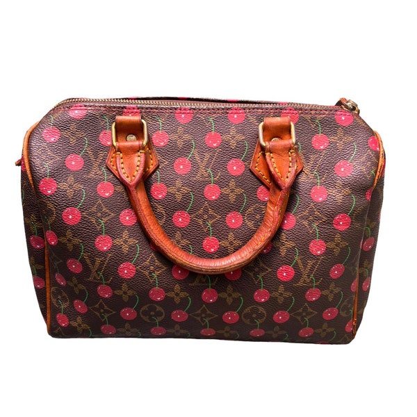 Louis Vuitton Limited Edition Takashi Murakami Cerises Speedy 25 Handbag