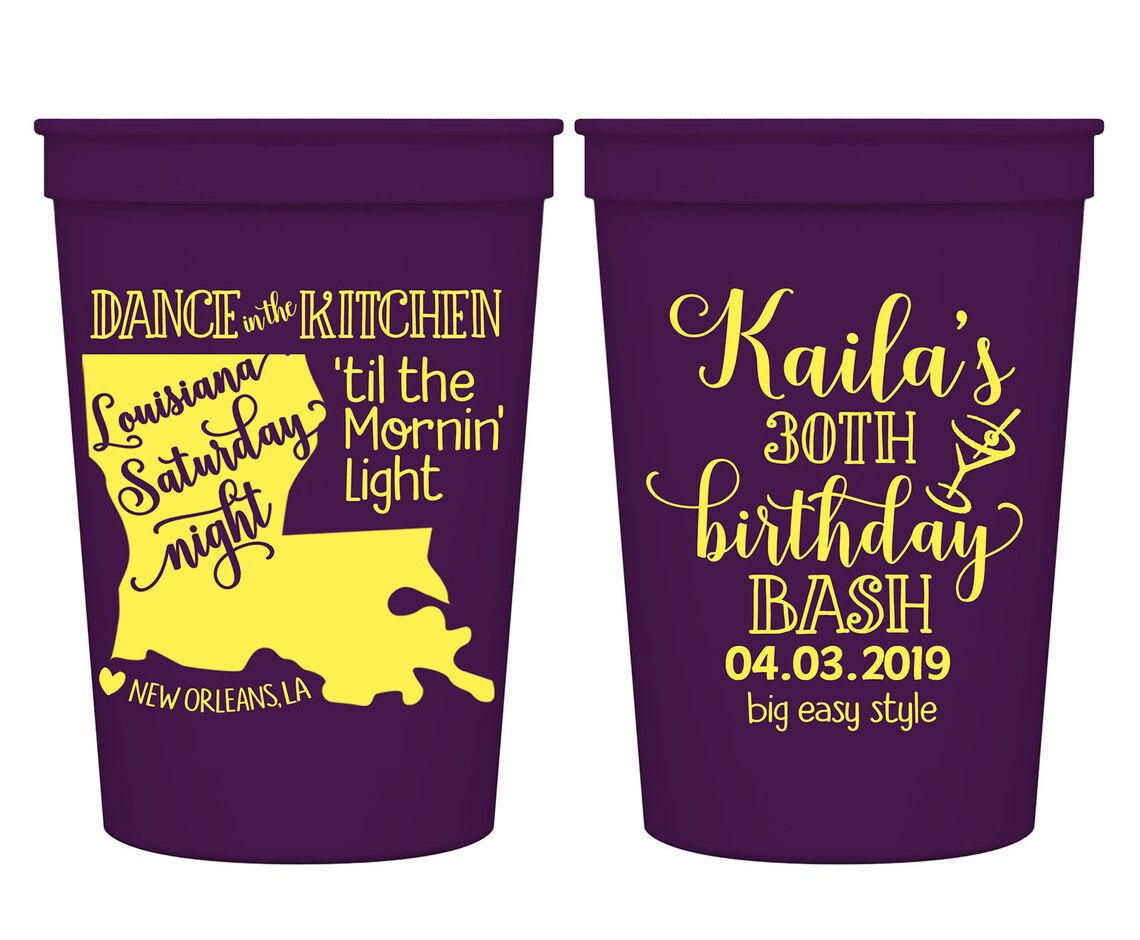 mardi gras party cups