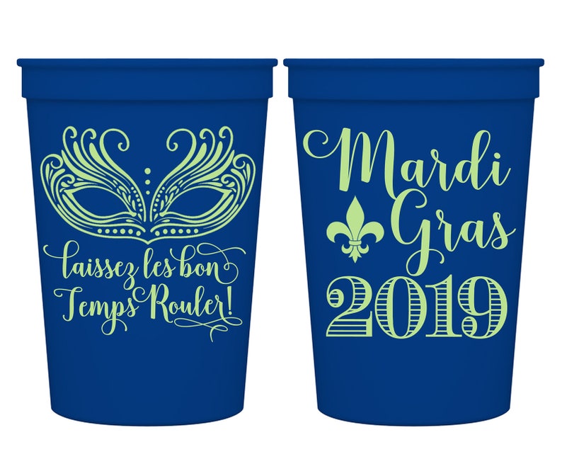mardi gras party cups