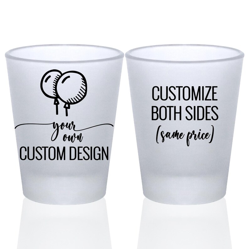 Custom Shot Glasses Party Favors for Guests in Bulk Personalized Shot Glasses Custom Design Logo Monogram Party Gifts for Guests Gift Bags image 3