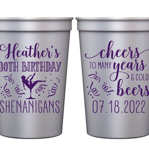 Birthday Favors Personalized Cups for 30th Birthday Gift Bags Birthday Shenanigans Any Age Cheers & Beers Party Cups Birthday Party Favors