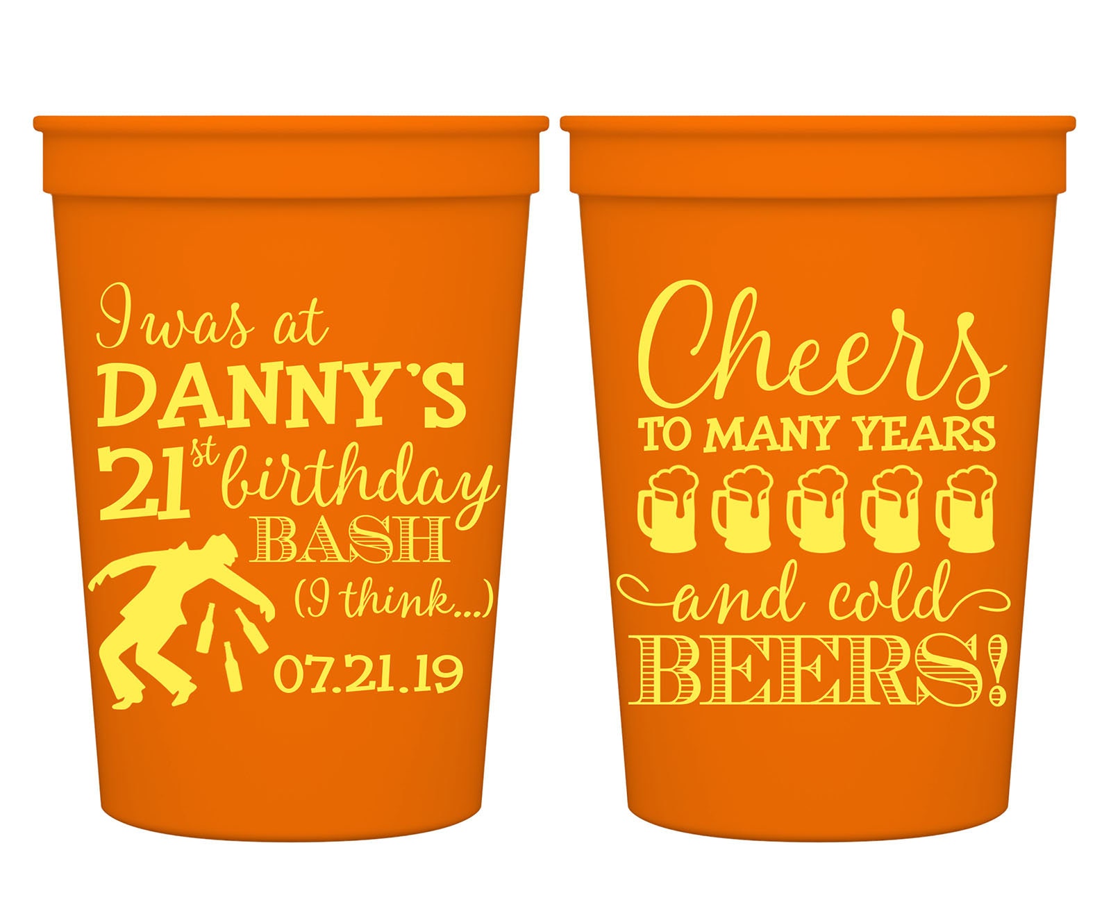 Funny Birthday Party Cups Custom Funny Plastic Beer Cups Etsy