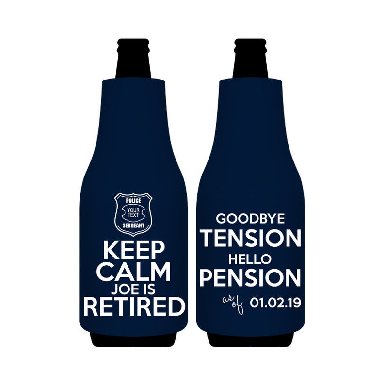 Police Sergeant Retirement Party Favors Custom Collapsible | Etsy