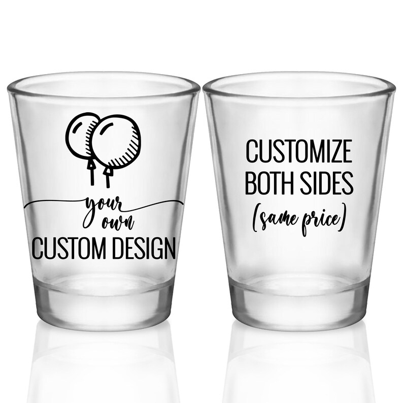 Custom Shot Glasses Party Favors for Guests in Bulk Personalized Shot Glasses Custom Design Logo Monogram Party Gifts for Guests Gift Bags image 2