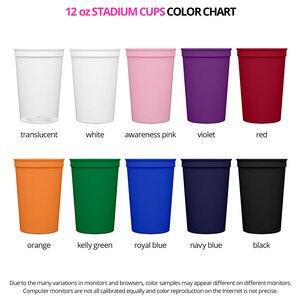 Personalized Stadium Cups Custom Party Cups for Guests in Bulk Plastic Cups Party Gifts for Gift Bags Trade Shows Customize Your Own Design image 3