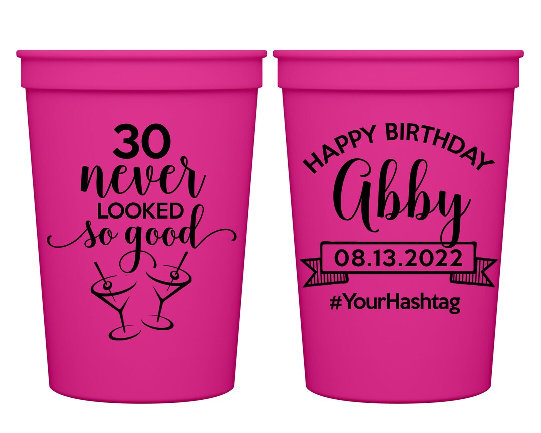 Birthday Favors Personalized Cups Any Age 30th Birthday Gift Etsy España