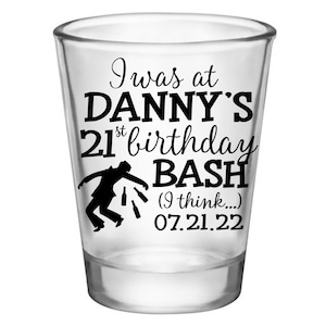 Birthday Favors Custom Shot Glasses 21st Birthday Party Gifts Any Age Birthday Shot Glasses for Birthday Gifts 21st Birthday Decorations