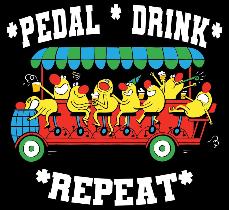 Pedal Drink Repeat SVG PNG JPEG Etsy