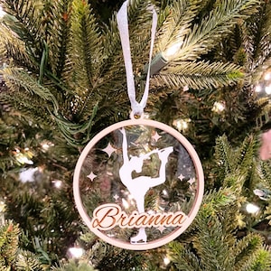 Personalized Ice Skater Ornament, Customizable Acrylic Wooden Gift, Girl Present, Stocking Stuffer, Teen Girl Gift, Ice Skating Girl