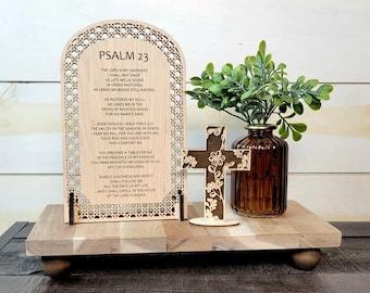 The Lord is My Shepherd Scripture Card, Psalm 23 Wooden Sign, Inspirational Cards, Pastor Appreciation Gift, Sympathy, Encouragement, Home