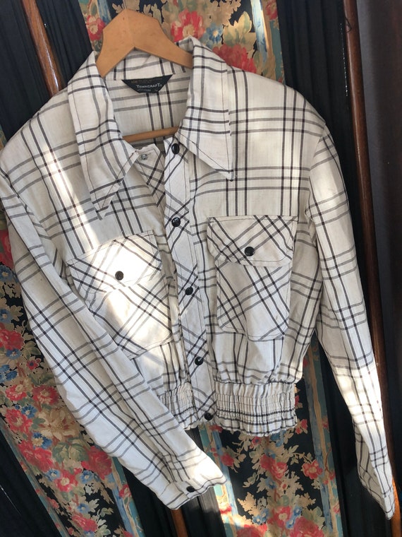 Vintage Towncraft 1970s does 1930s Cropped Plaid J