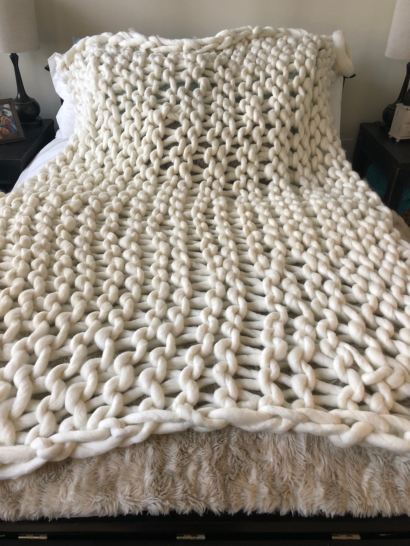 Chunky Woven Blanket Etsy