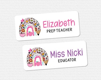 Personalised Name Badge BG09 | Teacher Name Badge Childcare Teacher School Name Badge for Educator Name Badge Early Childcare Name Badges