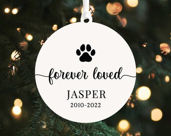 Personalised Pet Memorial Ornament KS10 || Forever Loved Pet Gift - Pet Loss Gift - Christmas Ornament - Pet Ornament - In Loving Memory