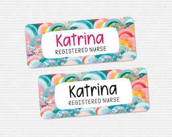 Personalised Name Badge BG19 | Registered Nurse Name Badge For Midwife Teacher Name Badge for Medical Student Name Tag Name Badge for Doctor