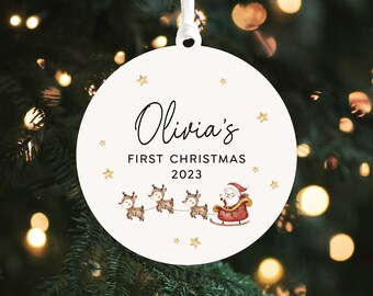 Baby's First Christmas Acrylic Ornament KS16 || My First Christmas - Baby Keepsake - Personalised Ornament - Baby Gift - Girl - Boy - Gift