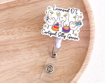 Occupational Therapist Badge Reel PR50 | Silky Goose Badge Reel Funny Badge Reel Occupational Therapy Badge Therapist Badge OT Badge Reel