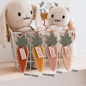Easter Carrot Tag AcrSt.B || Easter Basket Tag Bunny Name Tag Name Tag for Easter Basket Wooden Name Tag Easter Decor Kids Easter Gift Ideas bild 2