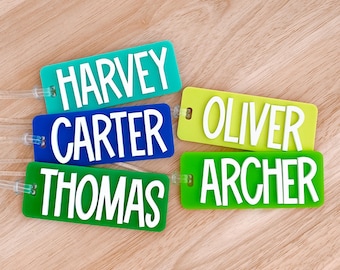 Kids Name Bag Tags | Kids School Bag Tag for Kids School Bag Tags Daycare Bag Tag Kids Backpack Name Tag Name Tag Backpack Keychains