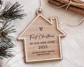 First Christmas in our New Home Layered House Ornament St.E || First Home Christmas Ornament - Housewarming Gift - New Home Ornament - Home