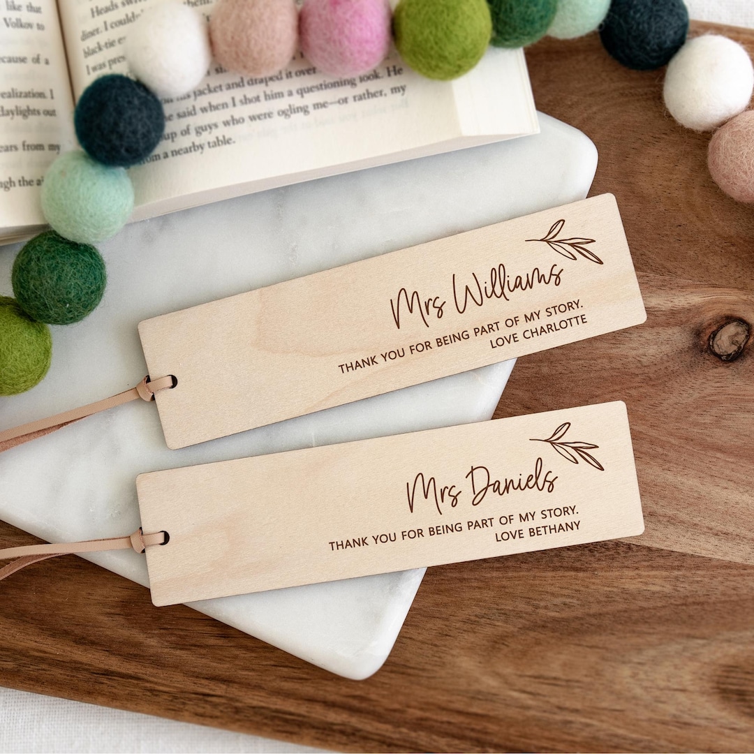 Personalised Teacher Bookmark STY.A || Personalised Teacher Gift ...