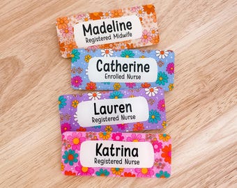 Personalised Name Badge DAISY | Registered Nurse Name Badge Midwife Teacher Badge Medical Student Name Badge  Enrolled Nurse Student Nurse