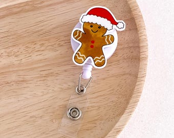 Gingerbread Nurse Badge Reel PR42 | Christmas Badge Reel Teacher Badge Medical Badge Doctor Badge Reel Nurse Nurse Christmas Gift Doctor