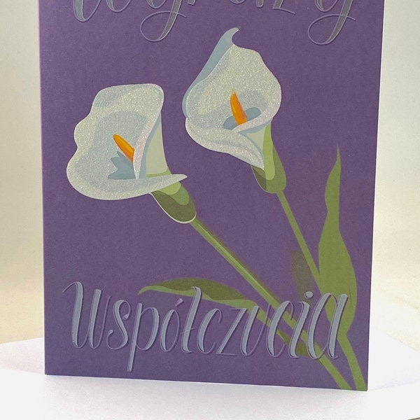 Polish Sympathy Card / Polish Greeting Card / Wyrazy Wspolczucia