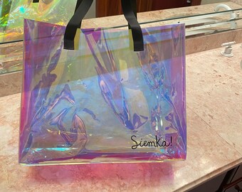 Holographic tote bag sale