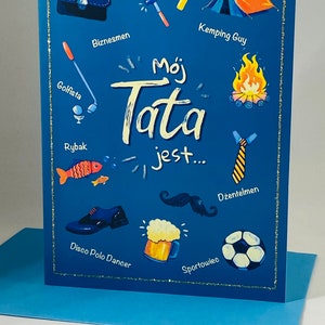 Funny Polish Dad Card / Polish Greeting Cards / Dzień Ojca / Father’s Day / TATA