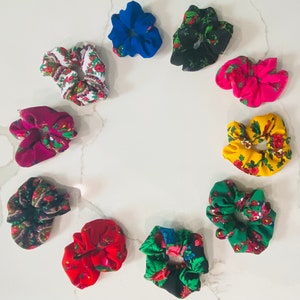 Floral Scrunchies for Hair & Wrist Accessories