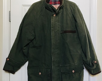 Sunset Clothing Company Army Green Trench Coat Size Large
