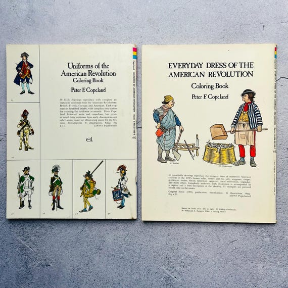 アメリカ独立戦争 ヴィンテージ ドーバー ぬり絵本 2冊セット 1970年代