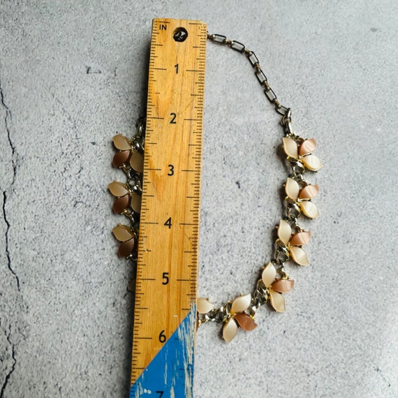 Coro Leaf Shaped Cluster Rhinestone Necklace and … - image 6