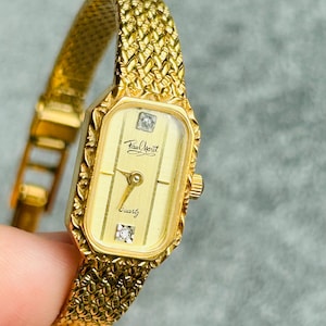 Vintage Gold-Tone Watch with Ornate Band untested Ornate Gold Watches - Etsy main image 2