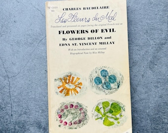 Charles Baudelaire Les Fleurs dy Mal Flowers of Evil Paperback Book 1962