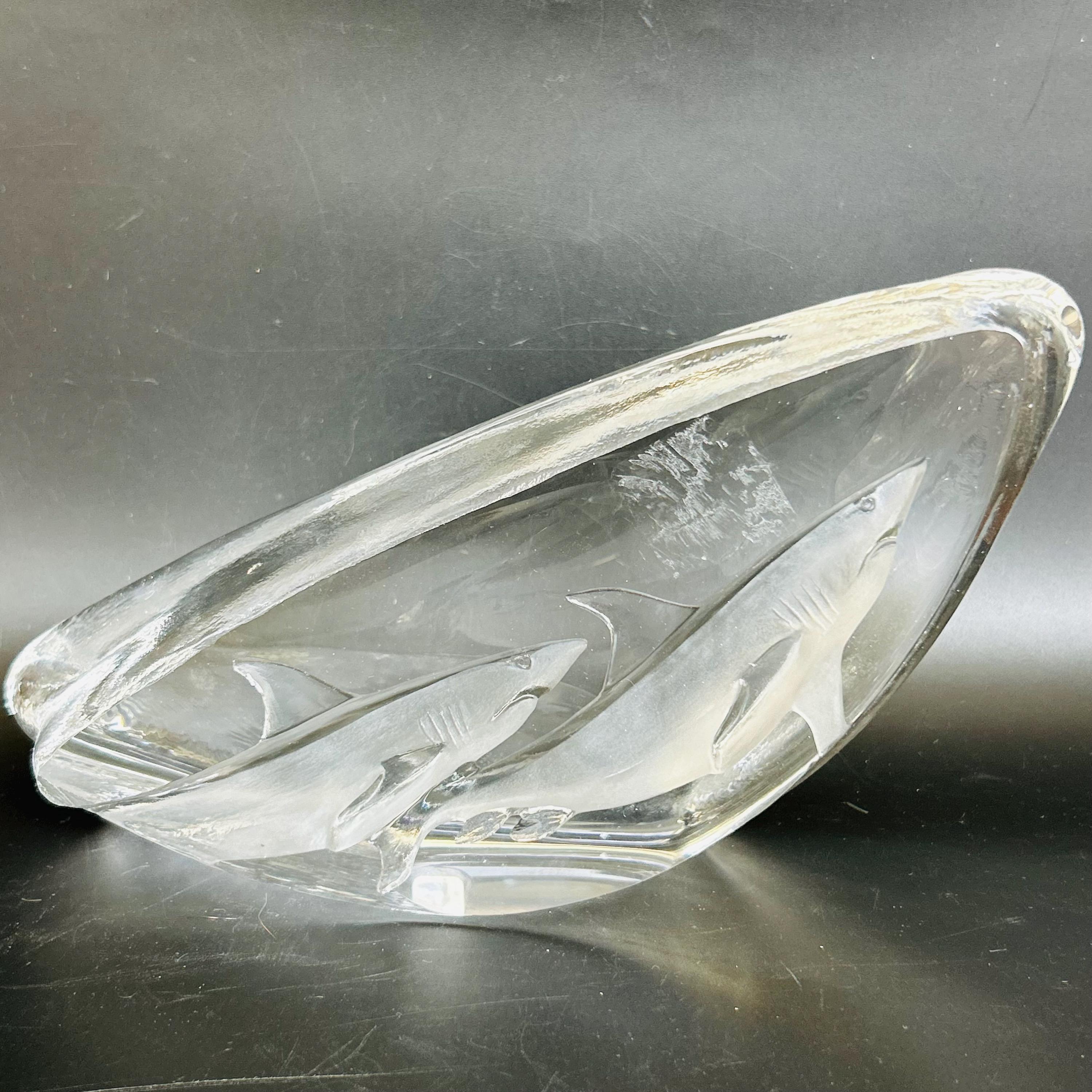 Mats Jonasson Maleras Sweden Clear Art Glass Shark Paperweight - Etsy
