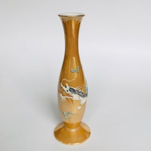 Peach Luster Dragonware Mini Bud Vaas 6.75"