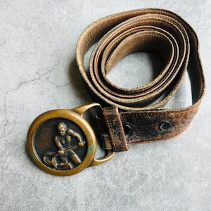Tech Ether Guild Foundry Products Foundry Worker Vintage Brass Buckle with Belt